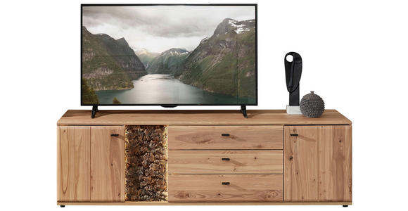 LOWBOARD  195/58/50 cm 2 Schublade(n) Typenauswahl, Beimöbel erhältlich  - Eschefarben/Anthrazit, Natur, Holz/Holzwerkstoff (195/58/50cm) - Cantus