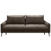SCHLAFSOFA Chenille Mokka  - Schwarz/Mokka, KONVENTIONELL, Textil/Metall (223/89/107cm) - Carryhome