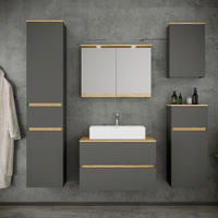 BADEZIMMER 6-teilig  in 160 cm  - Honigeiche/Anthrazit, Trend, Keramik/Holzwerkstoff (160cm) - MID.YOU