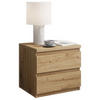 NACHTSCHRANK 45/43,6/38 cm  - Eichefarben/Schwarz, Basics, Holzwerkstoff/Kunststoff (45/43,6/38cm) - MID.YOU