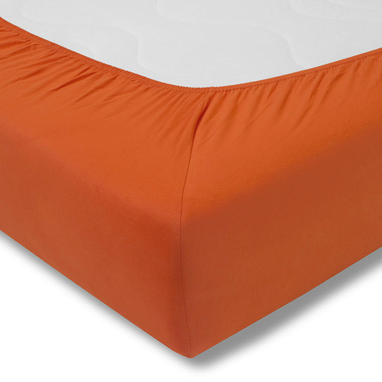 SPANNBETTTUCH Exquisit Single-Jersey  - Terracotta, Basics, Textil (200/200cm) - Estella