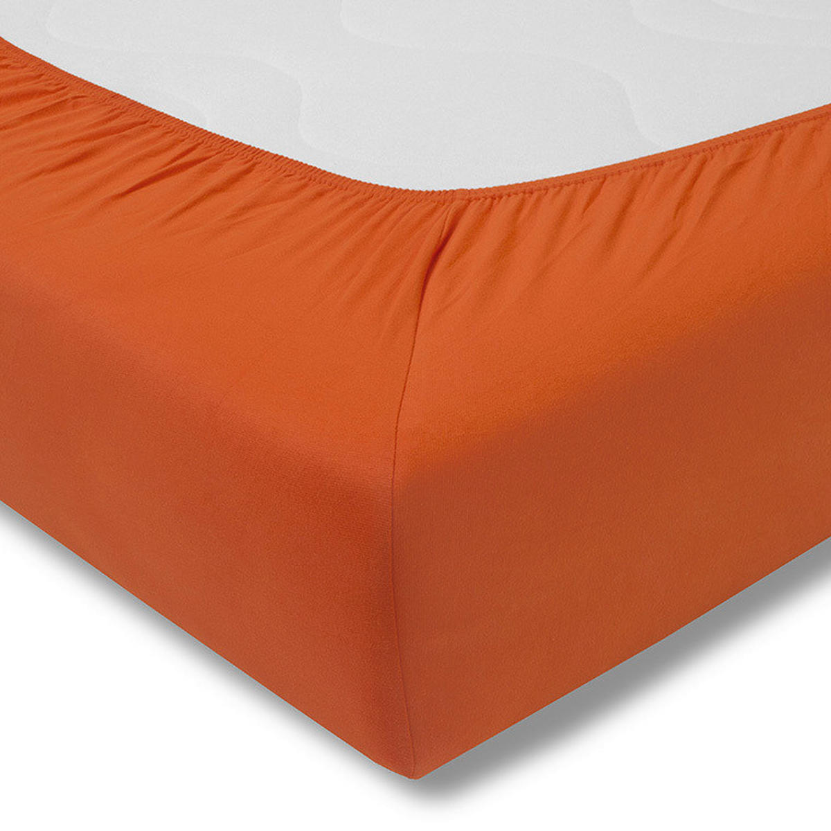 SPANNLEINTUCH 200/200 cm Single-Jersey  - Terracotta, Basics, Textil (200/200cm) - Estella