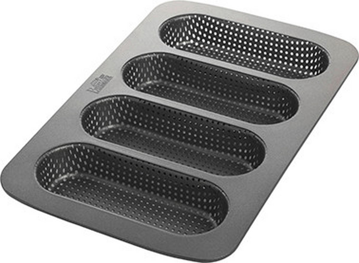 MINI-BAGUETTEBLECH  - Anthrazit, KONVENTIONELL, Metall (34,7/3,08/21,5cm) - Birkmann