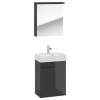 BAIE DE SERVICIU - antracit/alb lucios intens, Basics, sticlă/material pe bază de lemn (50cm) - MID.YOU
