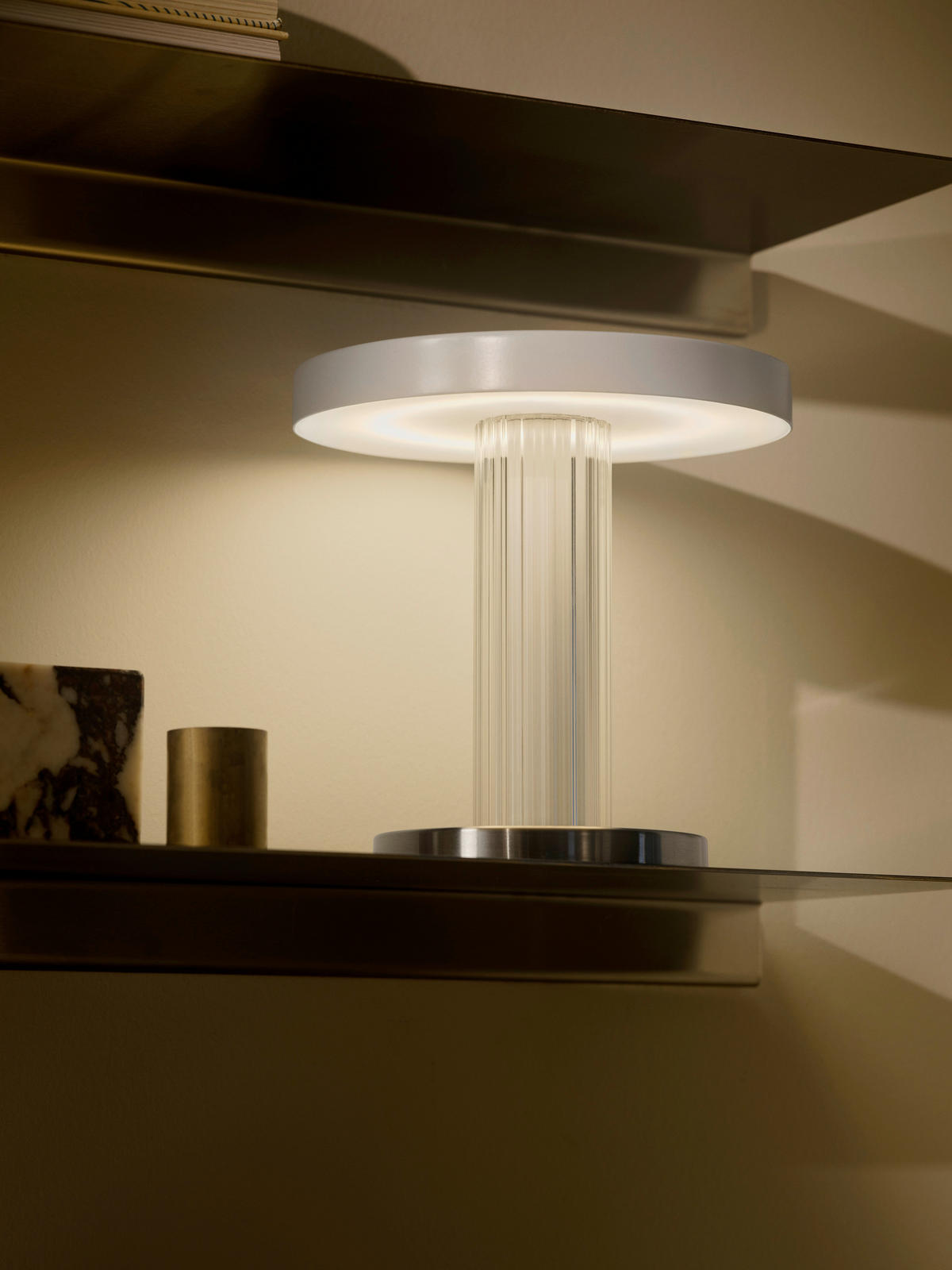 TISCHLEUCHTE Trezzi 21/21,9 cm  - Hellrosa/Beige, Design, Kunststoff (21/21,9cm) - Nordlux