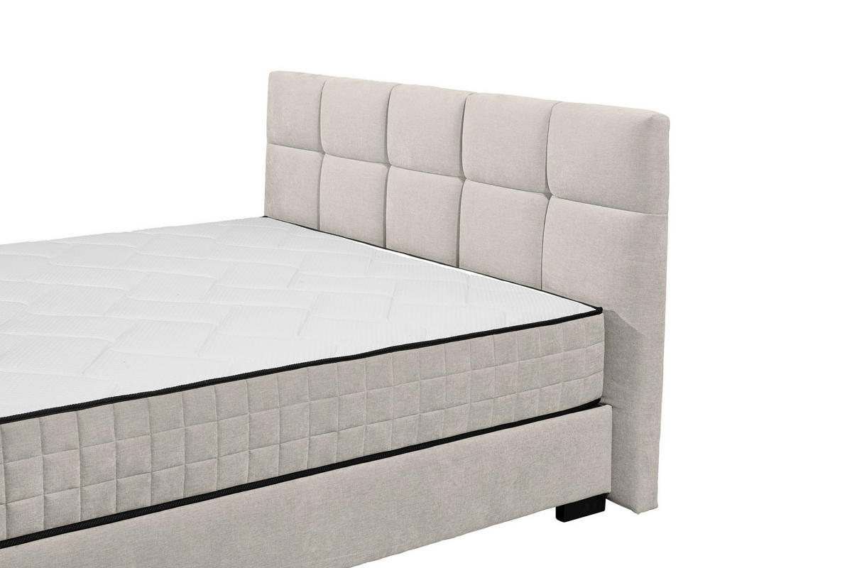 BOXBETT 180/200 cm  in Beige  - Beige/Schwarz, MODERN, Holzwerkstoff/Kunststoff (180/200cm) - MID.YOU
