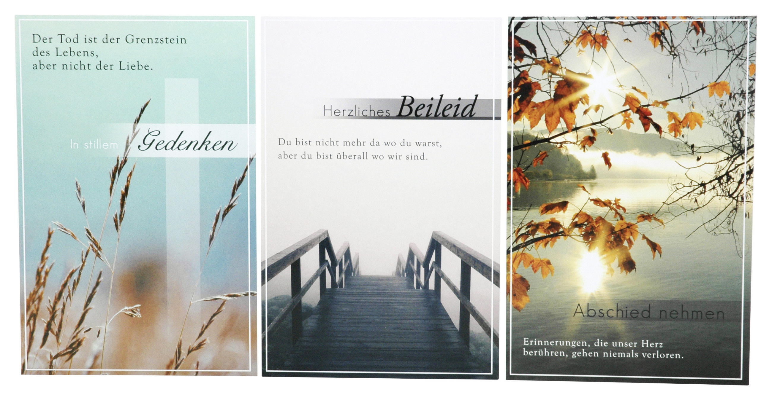 Trauerkarte Versch. Motive 11,5x17,5 Cm Mit Kuvert