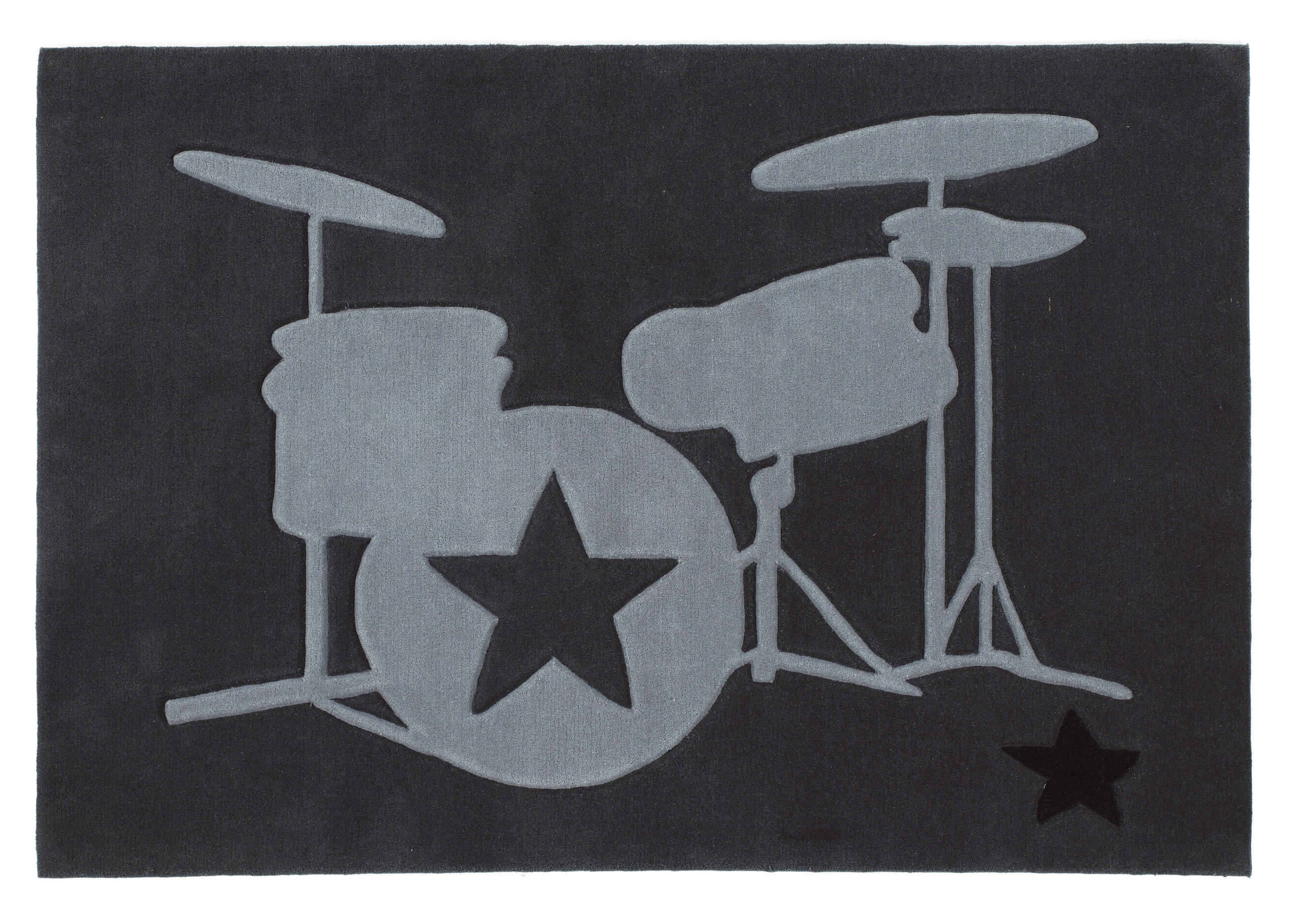 KINDERTEPPICH 160/230 cm Rock Star  - Dunkelgrau/Hellgrau, Trend, Naturmaterialien/Textil (160/230cm)