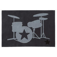 KINDERTEPPICH 130/190 cm Rock Star  - Dunkelgrau/Hellgrau, Trend, Naturmaterialien/Textil (130/190cm)