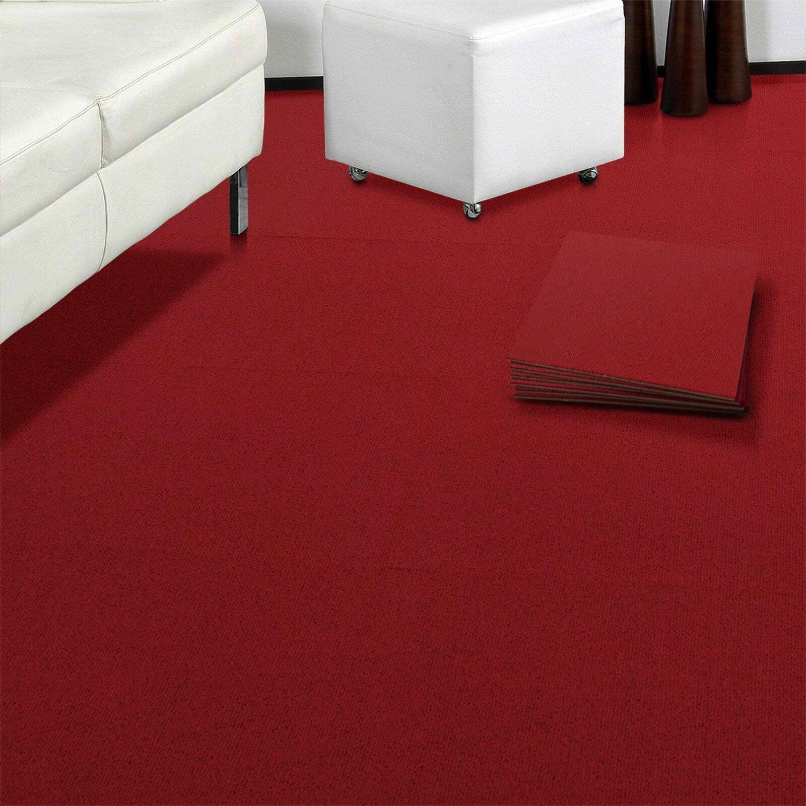 TEPPICHFLIESE - Rot, Basics, Kunststoff/Textil (50/50cm) - Esposa