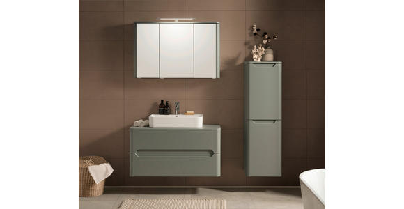 WASCHTISCHKOMBI 101 cm  - Schilfgrün/Weiß, KONVENTIONELL, Keramik/Holzwerkstoff (101cm) - Xora