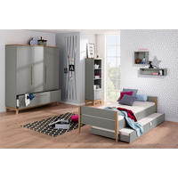 BETT 90/200 cm  in Grau, Eichefarben  - Eichefarben/Grau, MODERN, Holz/Holzwerkstoff (90/200cm) - Paidi