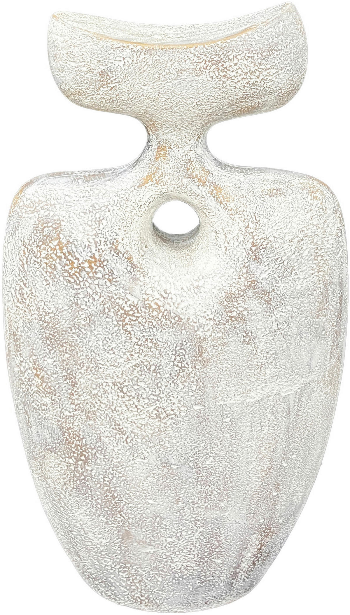 SKULPTUR - Weiß, Basics, Kunststoff (21/37,5/9cm) - Ambia Home