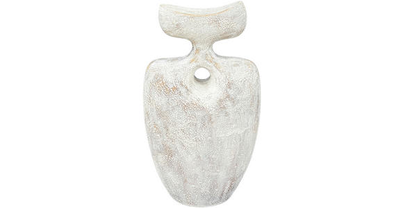 SKULPTUR - Weiß, Basics, Kunststoff (21/37,5/9cm) - Ambia Home