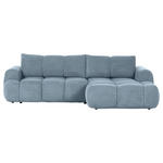 ECKSOFA Blau Flachgewebe  - Blau/Schwarz, KONVENTIONELL, Kunststoff/Textil (274/174cm) - Carryhome