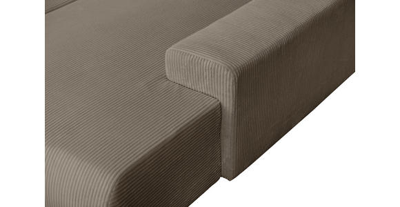 WOHNLANDSCHAFT  in Cord Taupe  - Taupe/Schwarz, KONVENTIONELL, Textil/Metall (191/351/191cm) - Carryhome