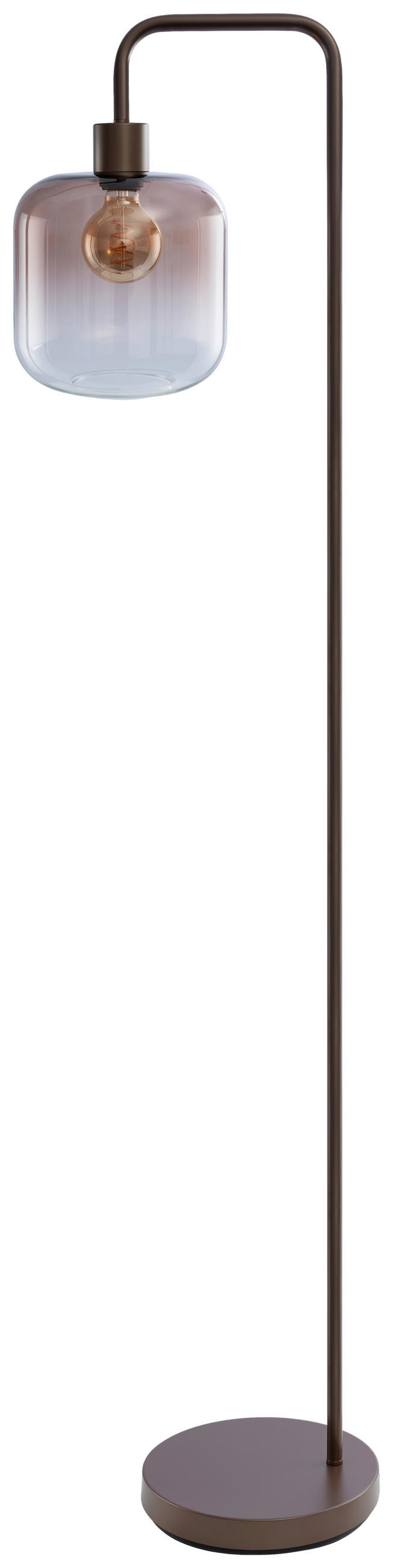 STEHLEUCHTE 35,5/23/160 cm    - Schwarz/Braun, Trend, Glas/Metall (35,5/23/160cm) - Collet's Monde