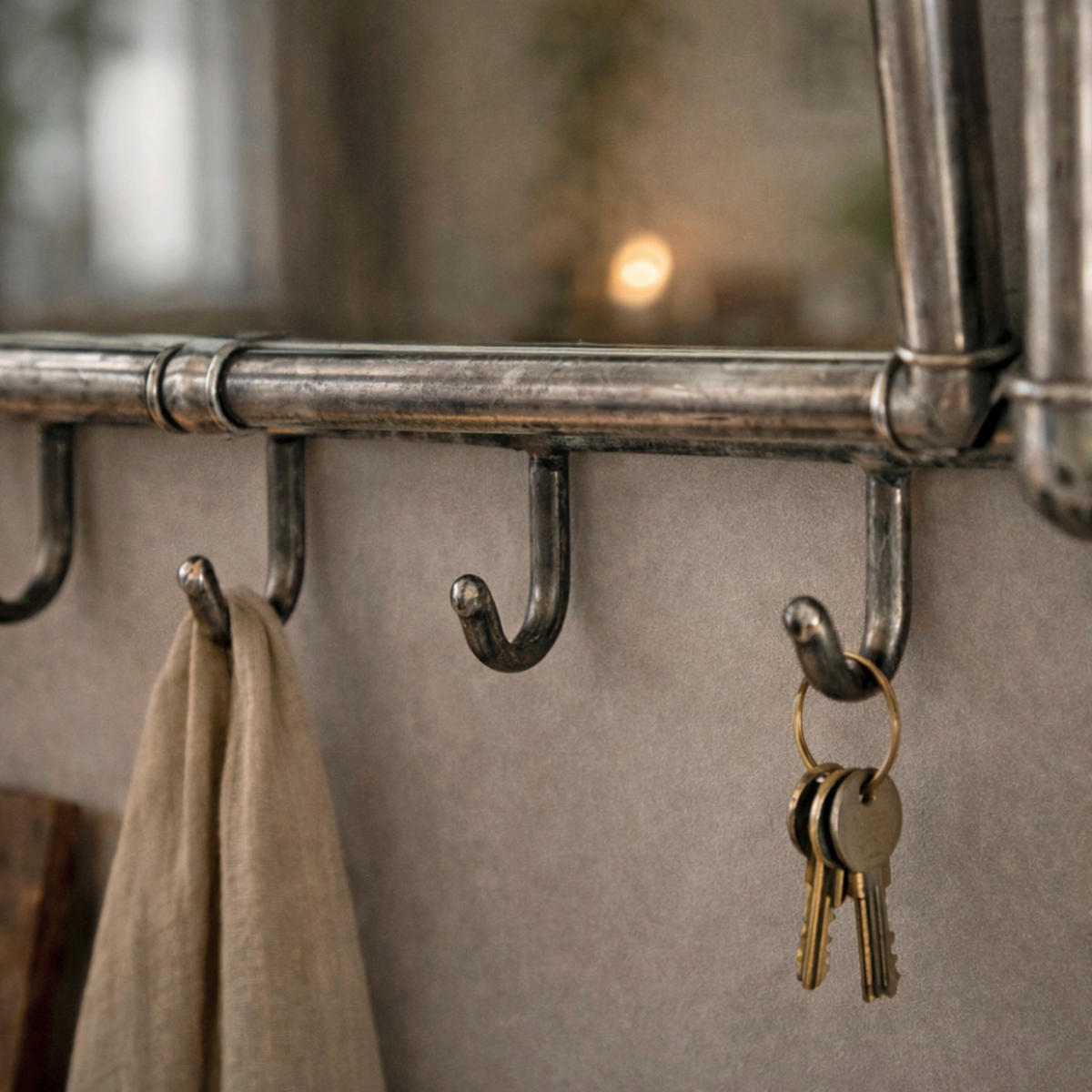 WANDGARDEROBE  in Anthrazit  - Anthrazit, Design, Glas/Metall (75/45/16cm) - Carryhome