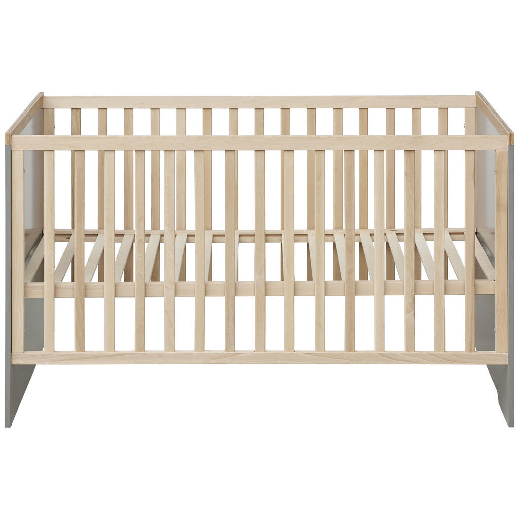 Thumbnail - Jimmylee Gitterbett Till, Taupe, Buche, Holzwerkstoff, 74x82x142 cm, zum Juniorbett umbaubar, höhenverstellbar, Aufbauan...