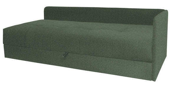 LIEGE in Velours Olivgrün - Schwarz/Olivgrün, KONVENTIONELL, Kunststoff/Textil (205/80/125cm) - Xora