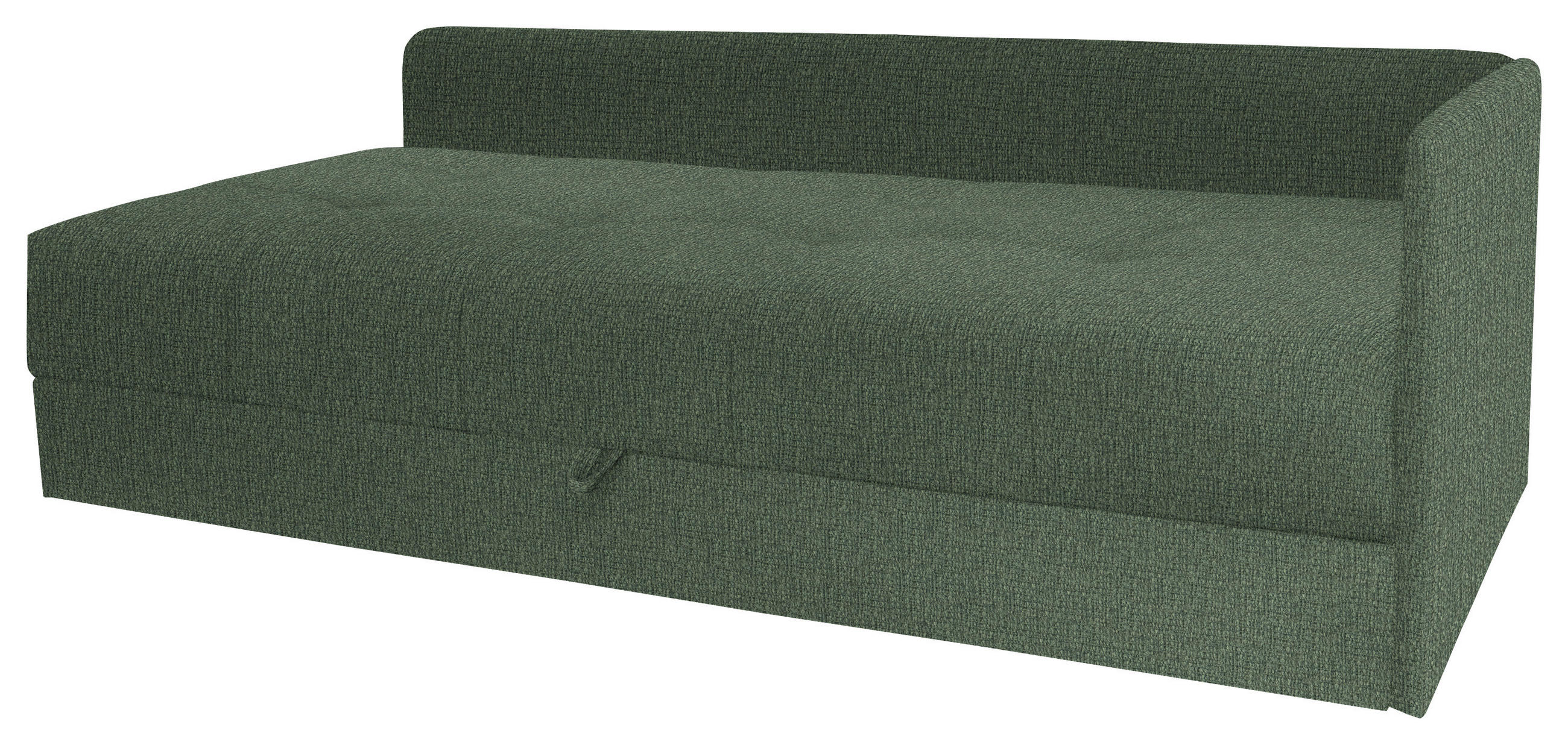 LIEGE in Velours Olivgrün  - Schwarz/Olivgrün, KONVENTIONELL, Kunststoff/Textil (205/80/125cm) - Xora