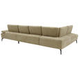 WOHNLANDSCHAFT in Webstoff Beige  - Beige/Schwarz, Design, Textil/Metall (208/354/157cm) - Dieter Knoll