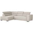 ECKSOFA Beige Struktur  - Beige/Schwarz, Design, Kunststoff/Textil (205/284cm) - Xora