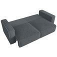 SCHLAFSOFA Cord Grau  inkl. Zierkissen, Bettkasten, Schlaffunktion  - Schwarz/Grau, MODERN, Kunststoff/Textil (250/68/104cm) - Xora