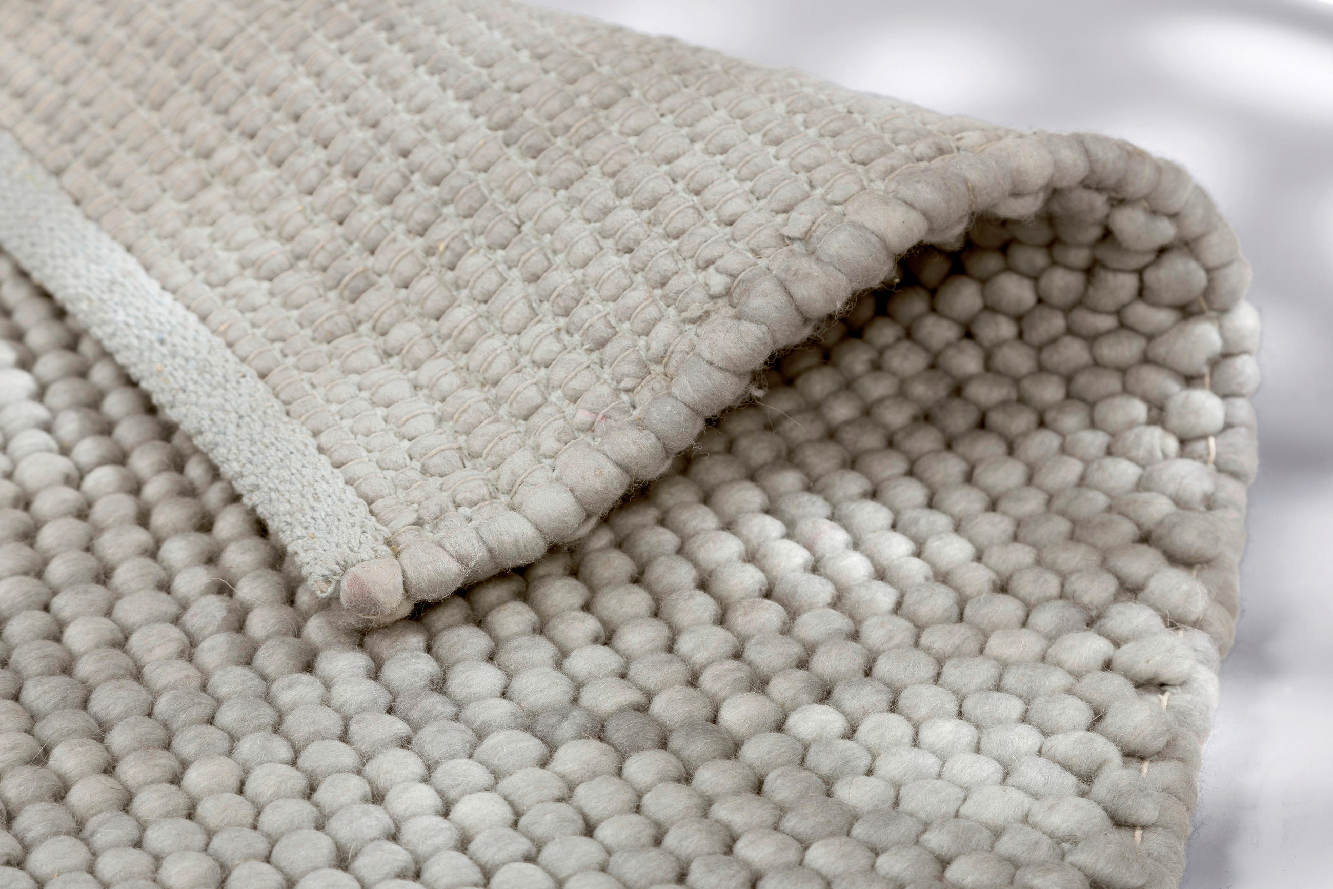 HANDWEBTEPPICH 200/300 cm Poppy Hellgrau  - Hellgrau, Basics, Textil (200/300cm) - Schöner Wohnen