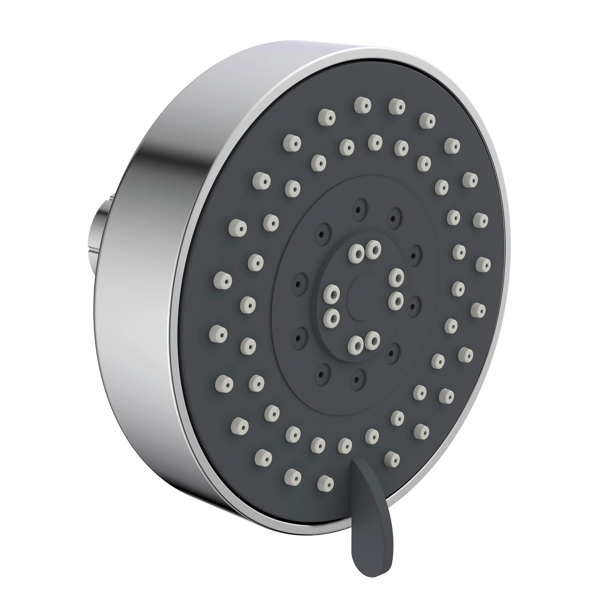 DUSCHKOPF   - Chromfarben/Dunkelgrau, Design, Kunststoff (10/9/10cm) - Schütte