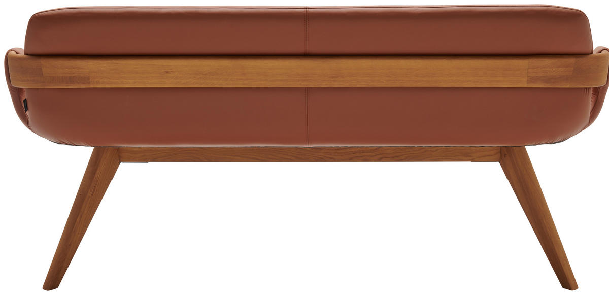 SITZBANK 182,5/86,5/58,5 cm  in Eichefarben, Cognac  - Eichefarben/Cognac, Natur, Leder/Holz (182,5/86,5/58,5cm) - Valnatura