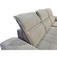 ECKSOFA Taupe Cord  - Taupe/Schwarz, KONVENTIONELL, Textil/Metall (290/196cm) - Carryhome