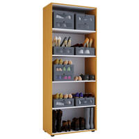 SCHUHSCHRANK Vandol  in 71/180/37 cm  - Buchefarben/Schwarz, Design, Holzwerkstoff/Kunststoff (71/180/37cm) - MID.YOU