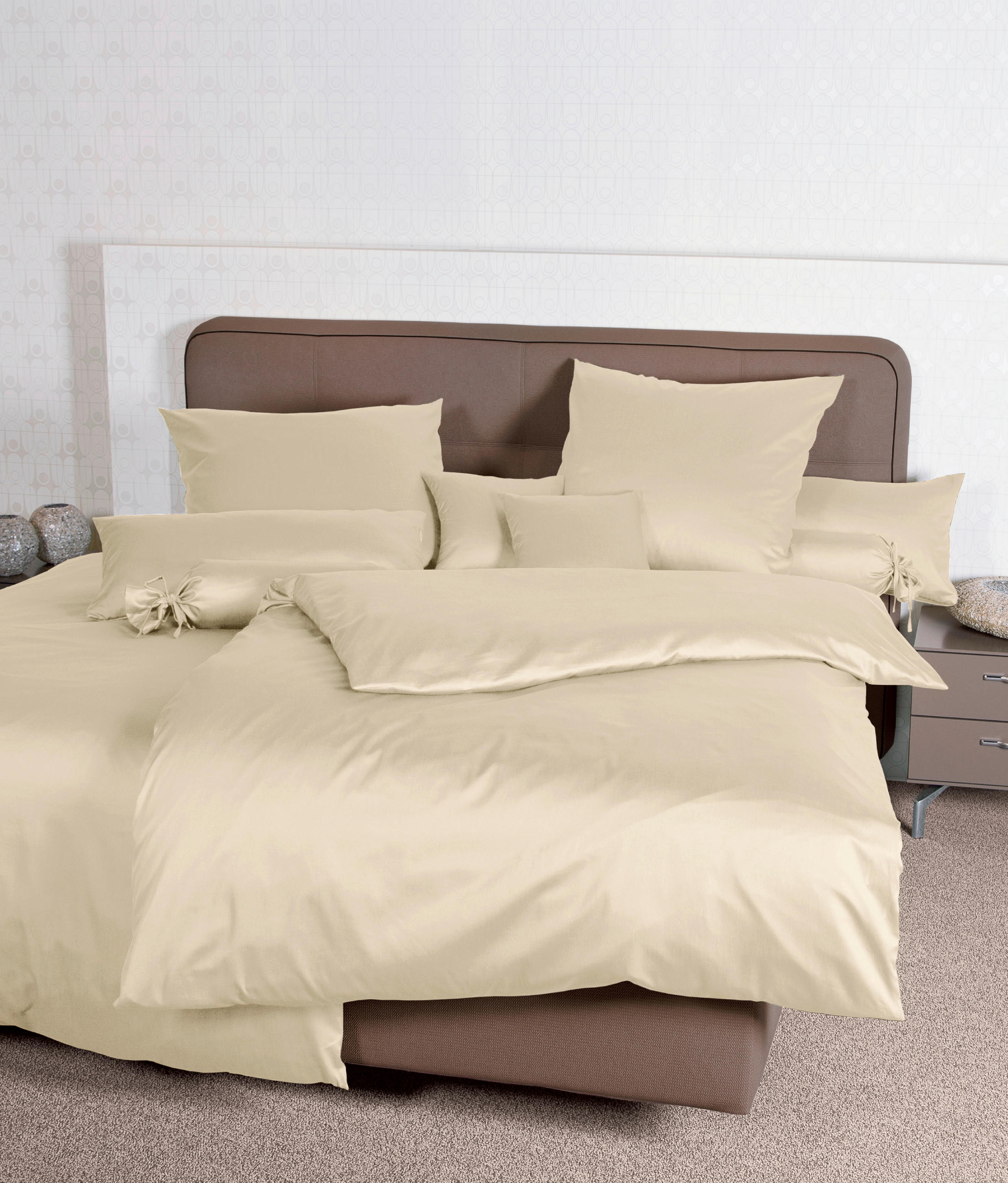NACKENROLLENBEZUG Giacomo 15/40 cm  - Creme, Basics, Textil (15/40cm) - Janine