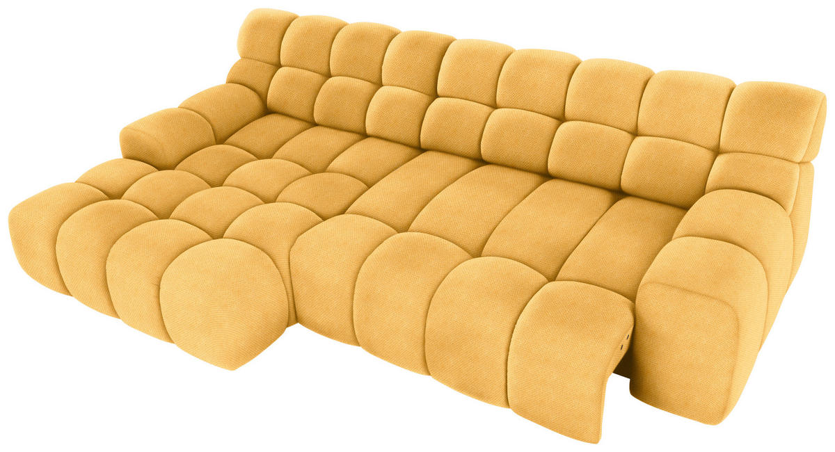 ECKSOFA in Webstoff Gelb  - Gelb/Schwarz, Modern, Kunststoff/Textil (180/297cm) - Welnova