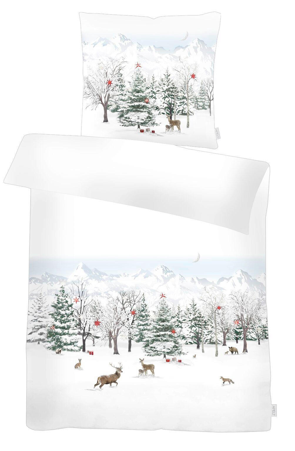 BETTWÄSCHE ANTON Flanell 135/200 cm  - Waldgrün/Braun, Natur, Textil (135/200cm) - Apelt