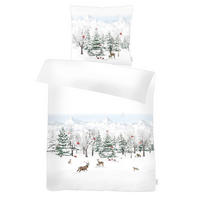 BETTWÄSCHE ANTON Flanell 135/200 cm  - Waldgrün/Braun, Natur, Textil (135/200cm) - Apelt