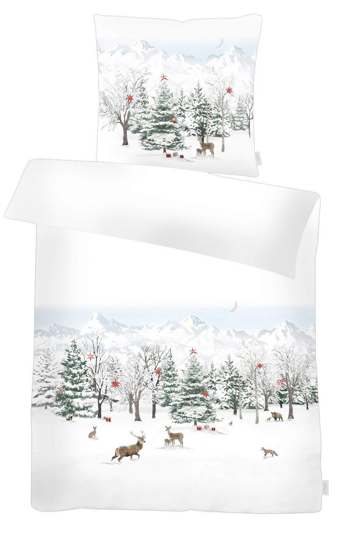 BETTWÄSCHE ANTON Flanell 135/200 cm  - Waldgrün/Braun, Natur, Textil (135/200cm) - Apelt