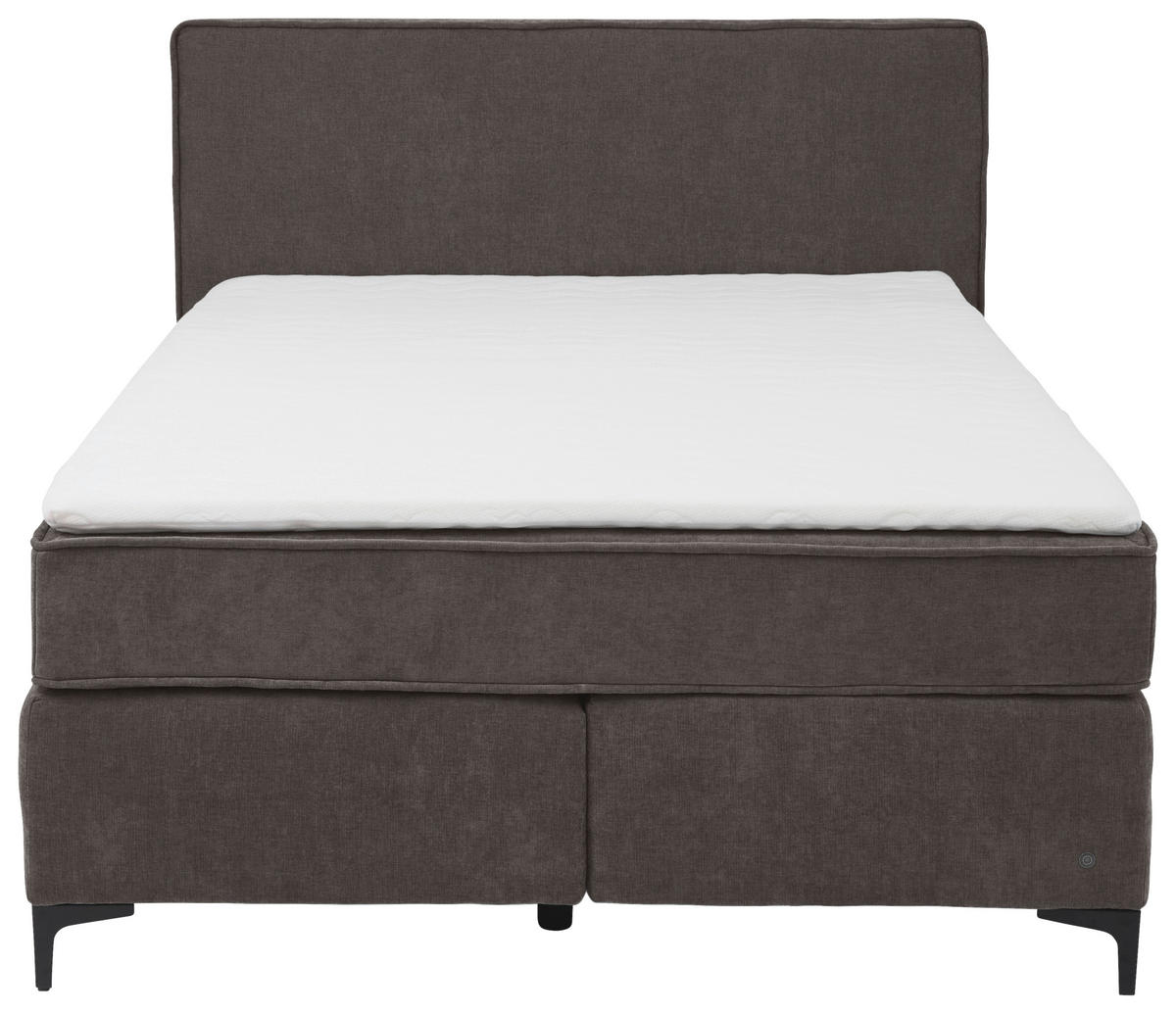BOXSPRINGBETT 140/200 cm,  in Grau, Matratze, Topper, H3 = fest  - Schwarz/Grau, Design, Textil/Metall (140/200cm) - Tom Tailor