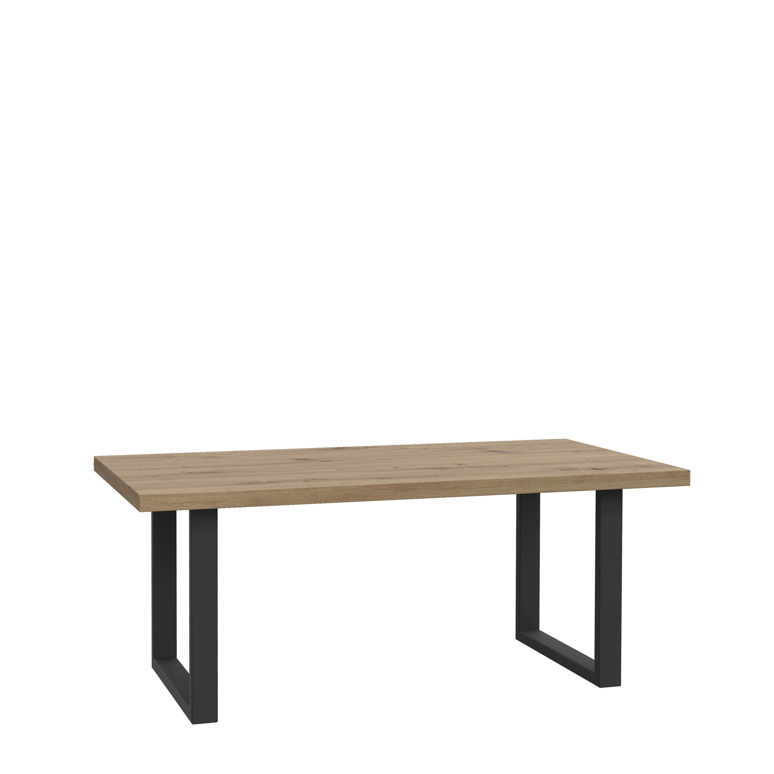 COUCHTISCH 110/60/45 cm rechteckig Schwarz, Eichefarben  - Eichefarben/Schwarz, MODERN, Holzwerkstoff/Kunststoff (110/60/45cm) - MID.YOU