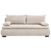 SCHLAFSOFA in Webstoff, Plüsch Naturfarben  - Schwarz/Naturfarben, Konventionell, Textil (203/72-96/98cm) - Novel