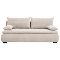 SCHLAFSOFA in Webstoff, Plüsch Naturfarben  - Schwarz/Naturfarben, Konventionell, Textil (203/72-96/98cm) - Novel