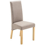 STUHL   Webstoff  - Taupe/Eichefarben, KONVENTIONELL, Holz/Textil (47/102/57cm) - Xora