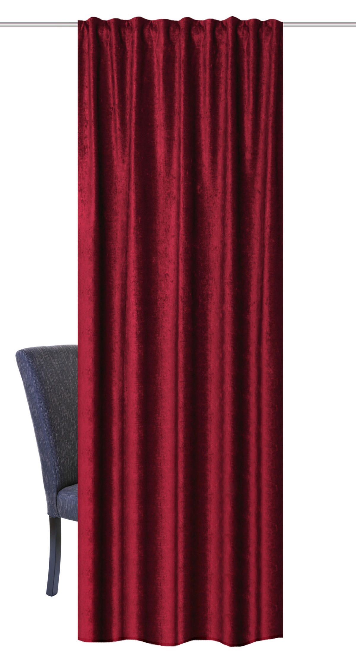 HOTOVÝ ZÁVĚS, neprůsvitné, 135/245 cm - bordeaux, Basics, textil (135/245cm)