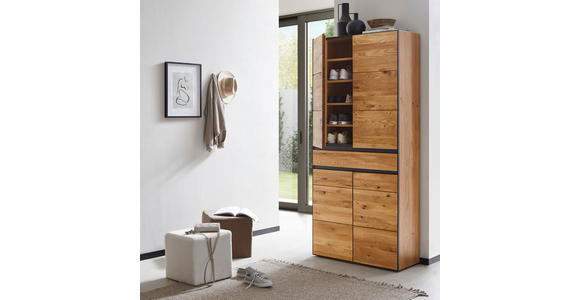 SCHUHSCHRANK 89/200/38 cm  - Wildeiche/Eichefarben, Natur, Holz/Holzwerkstoff (89/200/38cm) - Linea Natura
