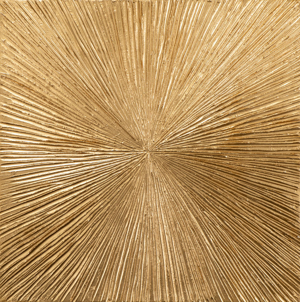 LEINWANDBILD Abstraktes Goldfarben  - Goldfarben, Basics, Holz (100/100/3,5cm)