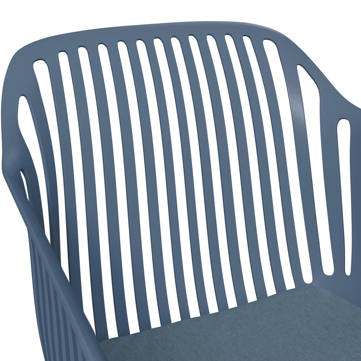 STAPELSESSEL in Kunststoff, Textil Blau  - Blau, Basics, Kunststoff/Textil (55/80/60cm) - Ambia Garden