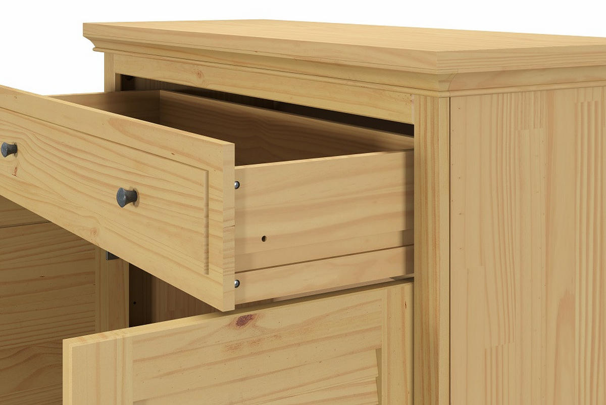 HIGHBOARD  in 96/126/36 cm  - Eichefarben/Silberfarben, Design, Holz/Holzwerkstoff (96/126/36cm) - Livetastic