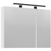 SPIEGELSCHRANK 90/75/18 cm  - Weiß, MODERN, Glas/Holzwerkstoff (90/75/18cm) - Welnova