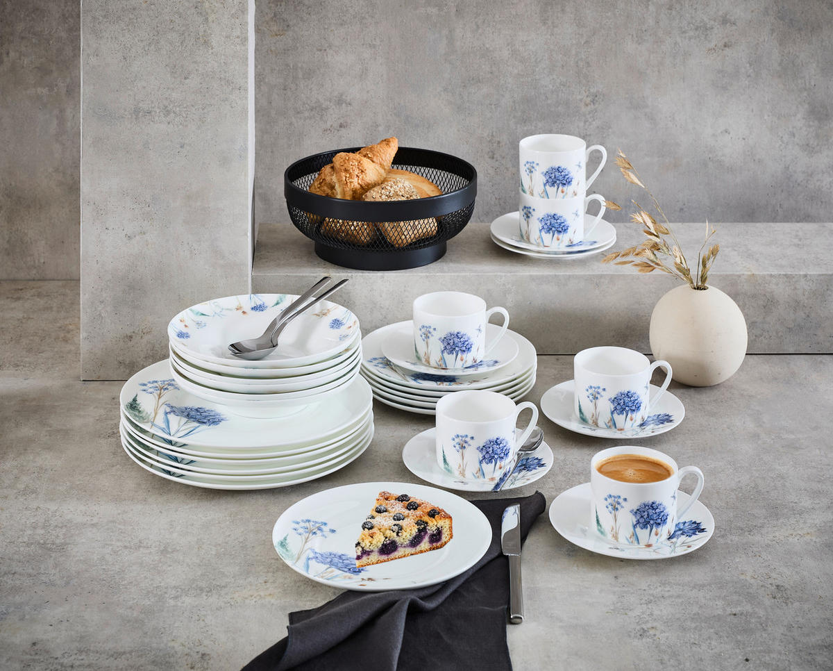 JEDÁLENSKÝ SERVIS jemný kostný porcelán (fine bone china) keramika  - viacfarebná, Trend, keramika - Novel